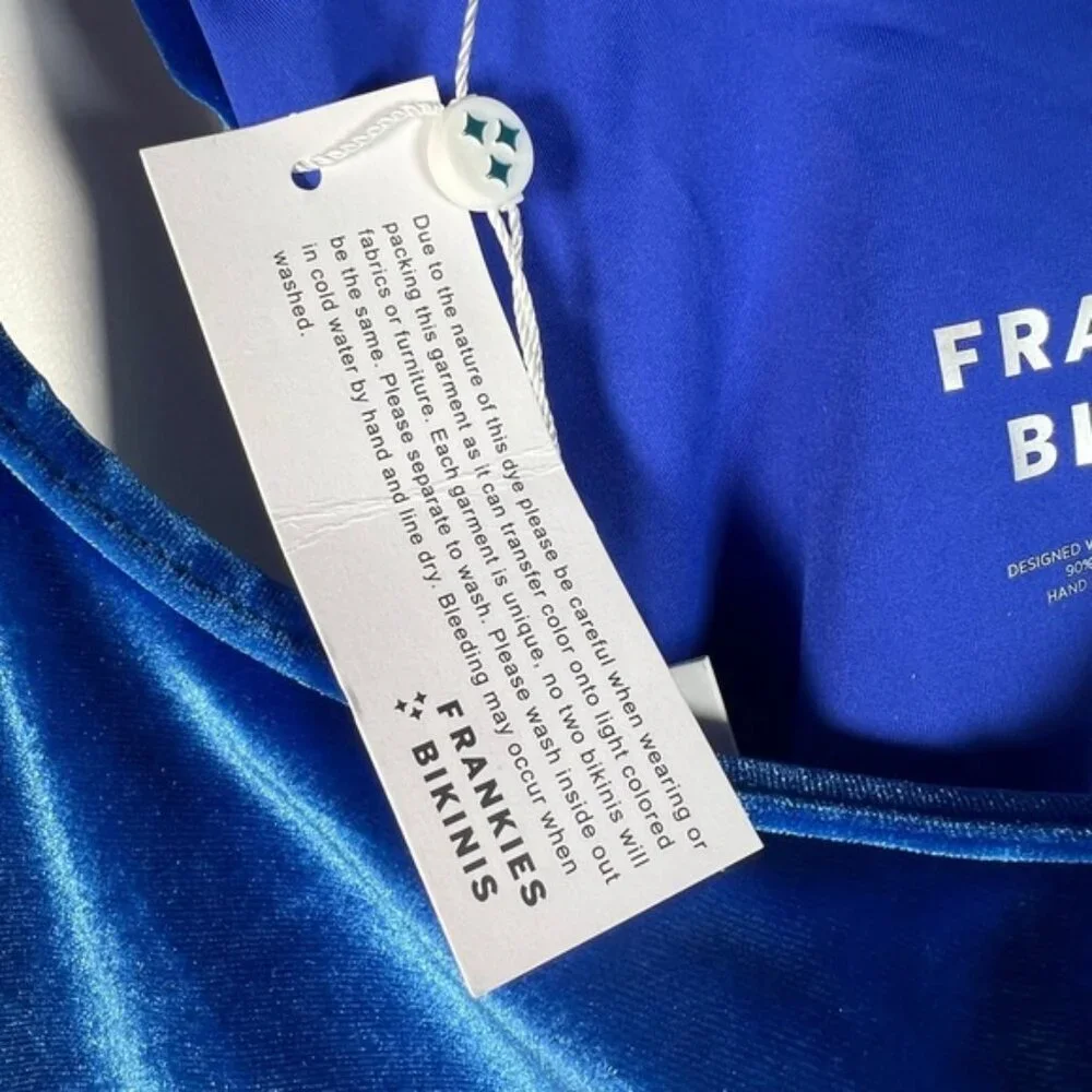 NWT FRANKIES BIKINS Swim Made in USA 🇺🇸 Honey Velvet Cheeky One Piece Size M‎